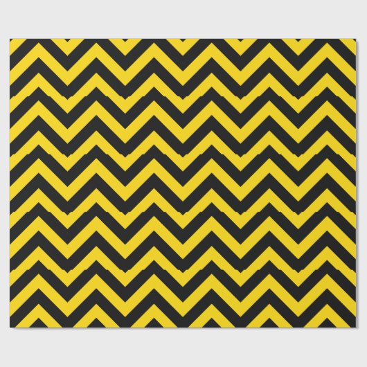 Bold Highway Traffic Bumble Bee Chevrons Cadeaupapier (Vlak)