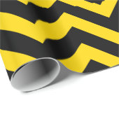 Bold Highway Traffic Bumble Bee Chevrons Cadeaupapier (Rol Hoek)