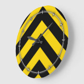 Bold Highway Traffic Bumble Bee Chevrons Grote Klok (Hoek)