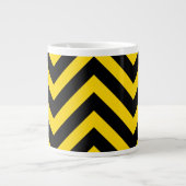 Bold Highway Traffic Bumble Bee Chevrons Grote Koffiekop (Voorkant)