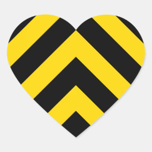 Bold Highway Traffic Bumble Bee Chevrons Hart Sticker