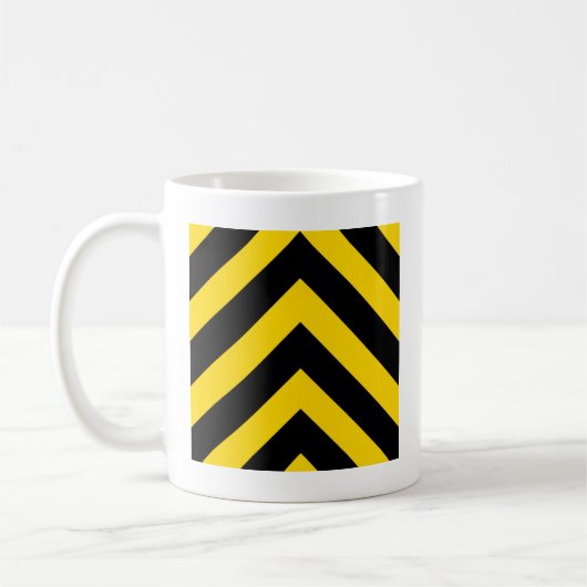 Bold Highway Traffic Bumble Bee Chevrons Koffiemok (Links)