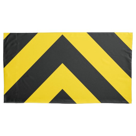 Bold Highway Traffic Bumble Bee Chevrons Kussensloop (Voorkant-Links)