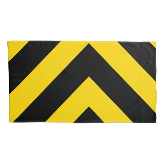 Bold Highway Traffic Bumble Bee Chevrons Kussensloop (Achterkant-Rechts)