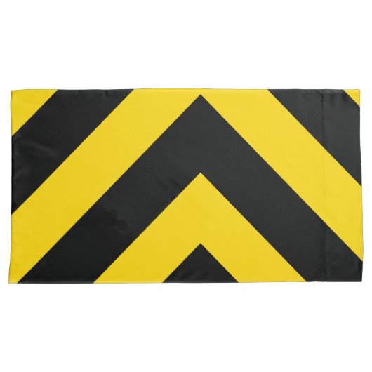 Bold Highway Traffic Bumble Bee Chevrons Kussensloop (Voorkant-Rechts)