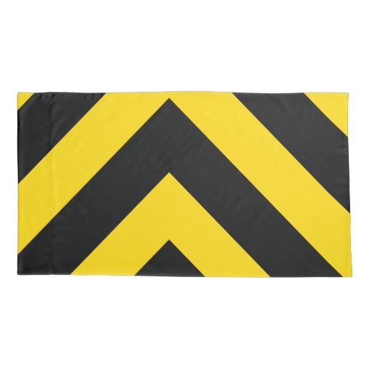 Bold Highway Traffic Bumble Bee Chevrons Kussensloop (Achterkant-Links)