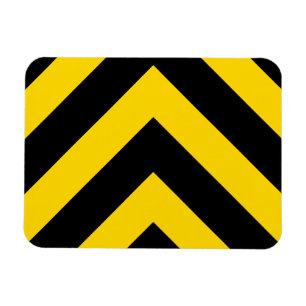 Bold Highway Traffic Bumble Bee Chevrons Magneet