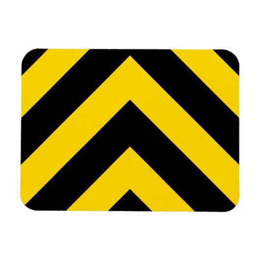 Bold Highway Traffic Bumble Bee Chevrons Magneet (Horizontaal)