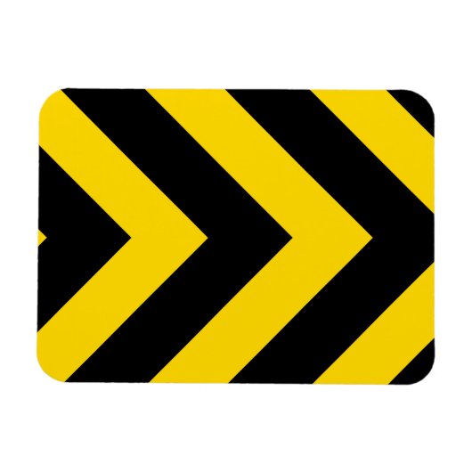 Bold Highway Traffic Bumble Bee Chevrons Magneet (Horizontaal)