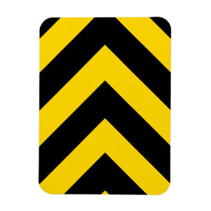 Bold Highway Traffic Bumble Bee Chevrons Magneet