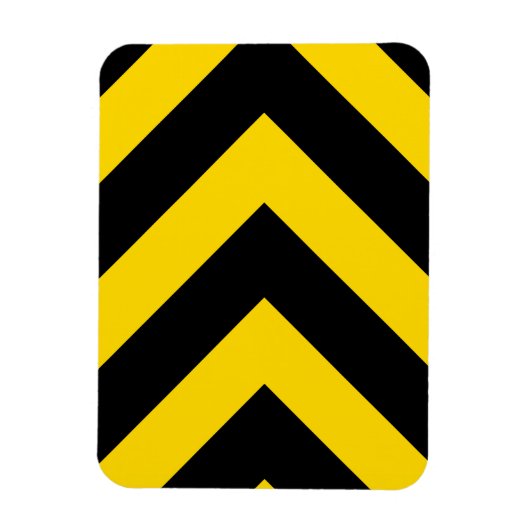 Bold Highway Traffic Bumble Bee Chevrons Magneet (Verticaal)