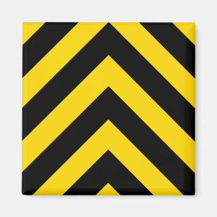 Bold Highway Traffic Bumble Bee Chevrons Magneet