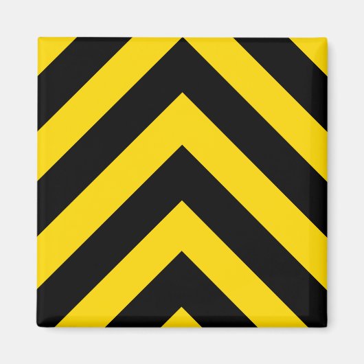 Bold Highway Traffic Bumble Bee Chevrons Magneet (Voorkant)