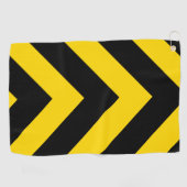 Bold Highway Traffic Bumble Bee Chevrons on a Golfhanddoek (Horizontaal)