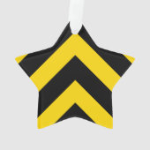 Bold Highway Traffic Bumble Bee Chevrons Ornament (achterkant)