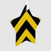 Bold Highway Traffic Bumble Bee Chevrons Ornament (voorkant)