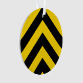 Bold Highway Traffic Bumble Bee Chevrons Ornament (voorkant)