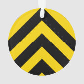 Bold Highway Traffic Bumble Bee Chevrons Ornament (achterkant)