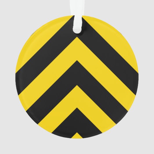 Bold Highway Traffic Bumble Bee Chevrons Ornament (achterkant)