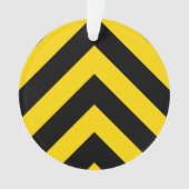 Bold Highway Traffic Bumble Bee Chevrons Ornament (voorkant)