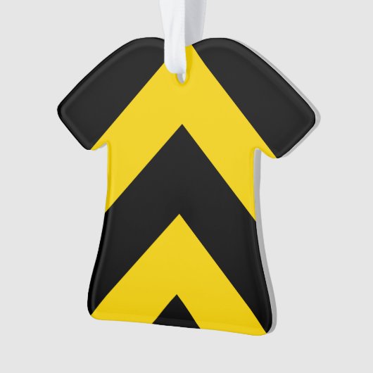 Bold Highway Traffic Bumble Bee Chevrons Ornament (voorkant)