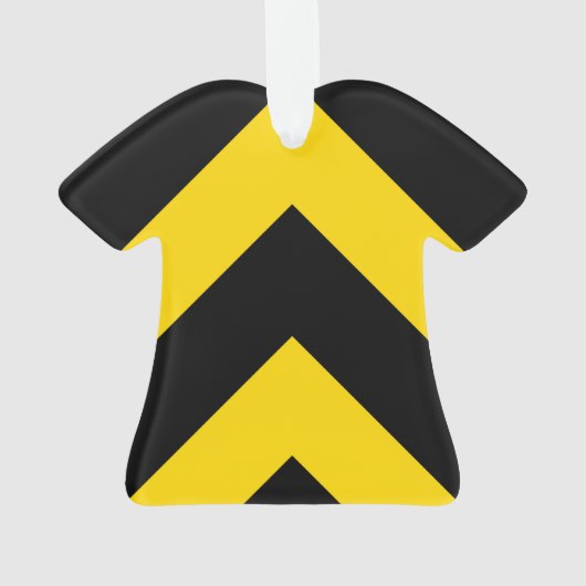 Bold Highway Traffic Bumble Bee Chevrons Ornament (achterkant)