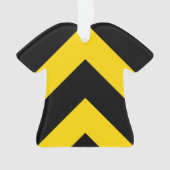 Bold Highway Traffic Bumble Bee Chevrons Ornament (voorkant)