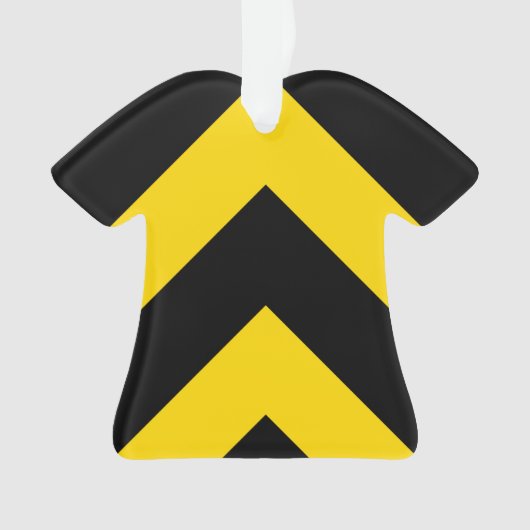 Bold Highway Traffic Bumble Bee Chevrons Ornament (voorkant)