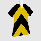 Bold Highway Traffic Bumble Bee Chevrons Ornament (voorkant)