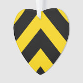 Bold Highway Traffic Bumble Bee Chevrons Ornament (voorkant)