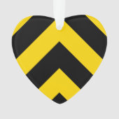 Bold Highway Traffic Bumble Bee Chevrons Ornament (voorkant)