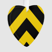 Bold Highway Traffic Bumble Bee Chevrons Ornament (voorkant)