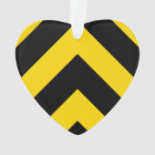 Bold Highway Traffic Bumble Bee Chevrons Ornament (achterkant)