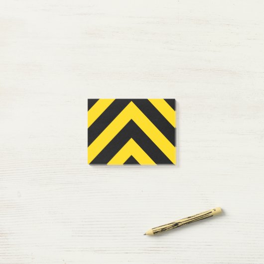 Bold Highway Traffic Bumble Bee Chevrons Post-it® Notes (Op bureau)