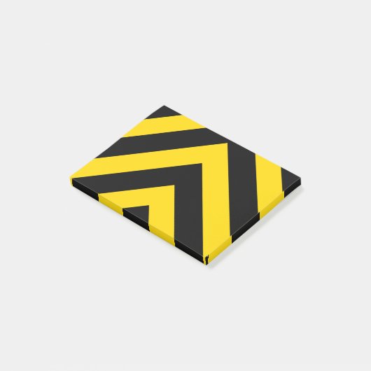 Bold Highway Traffic Bumble Bee Chevrons Post-it® Notes (Schuin)