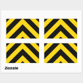 Bold Highway Traffic Bumble Bee Chevrons Rechthoekige Sticker (Vel)