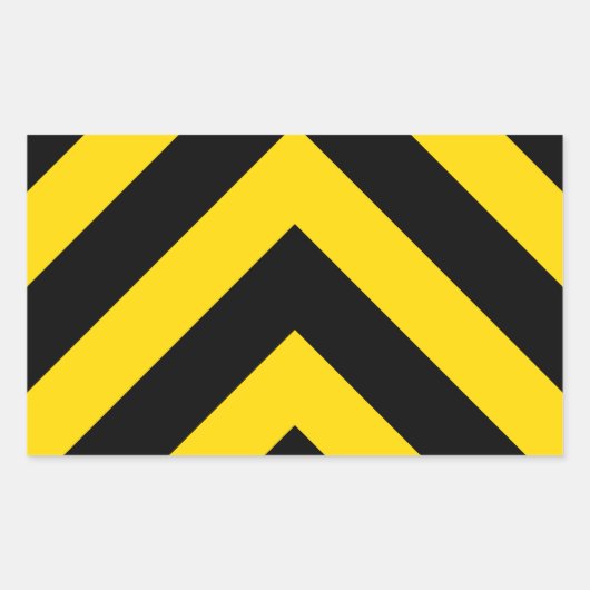 Bold Highway Traffic Bumble Bee Chevrons Rechthoekige Sticker (Voorkant)
