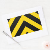 Bold Highway Traffic Bumble Bee Chevrons Rechthoekige Sticker (Envelop)
