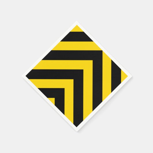 Bold Highway Traffic Bumble Bee Chevrons Servetten (Hoek)