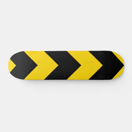 Bold Highway Traffic Bumble Bee Chevrons Skateboard (Horizontaal)
