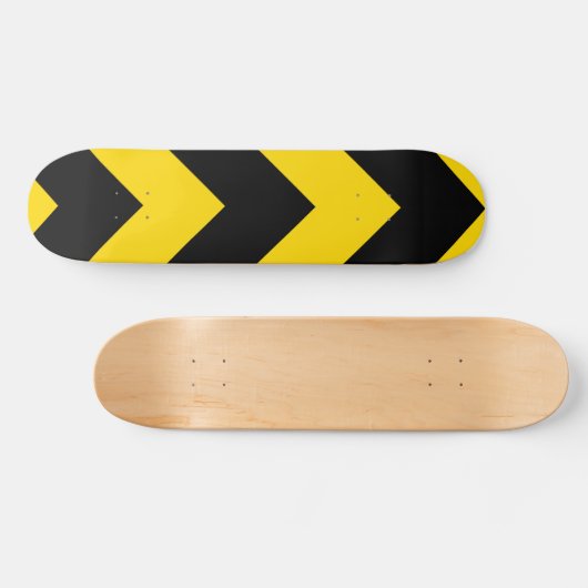 Bold Highway Traffic Bumble Bee Chevrons Skateboard (Horizontaal)