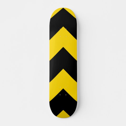 Bold Highway Traffic Bumble Bee Chevrons Skateboard (Voorkant)