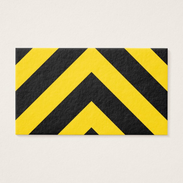 Bold Highway Traffic Bumble Bee Chevrons Visitekaartjes (Voorkant)