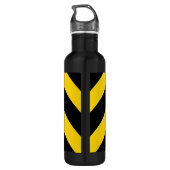 Bold Highway Traffic Bumble Bee Chevrons Waterfles (Achterkant)