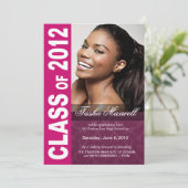 Bold, Hip 2012 Graduation Photo Announcement Aankondiging (Staand voorkant)