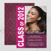 Bold, Hip 2012 Graduation Photo Announcement Aankondiging (Voorkant / Achterkant)