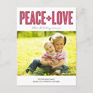 BOLD Holiday Photo Cards Postcard Feestdagenkaart