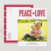 BOLD Holiday Photo Cards Postcard Feestdagenkaart (Voorkant / Achterkant)