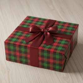 Bold Holiday Plaid Cadeaupapier