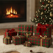 Bold Holiday Plaid Cadeaupapier